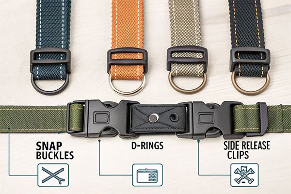 comparison chart of dog collar closures