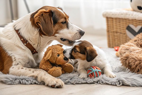 dog_cuddling_toy